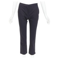 The Row – Kurze Caprihose aus schwarzer Baumwollmischung mit mittlerer Leibhöhe und durchgesetzten Einsätzen am Rücken – US-Größe XS