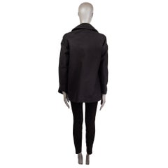THE ROW black cotton DOUBLE BREASTED GABERDINE Jacket 0 XXS