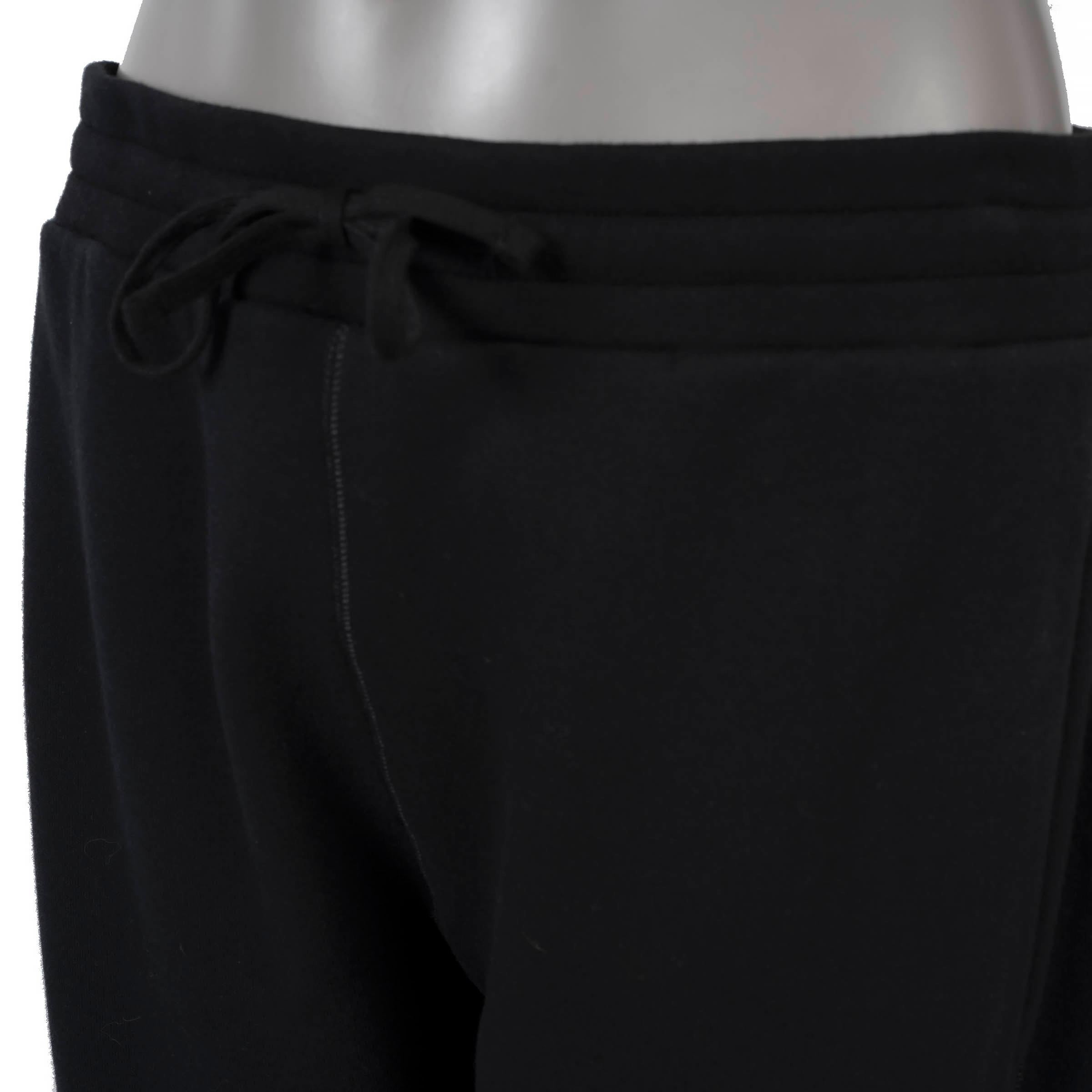 THE ROW black cotton jersey DESAYA Sweatpants Pants M In Excellent Condition For Sale In Zürich, CH
