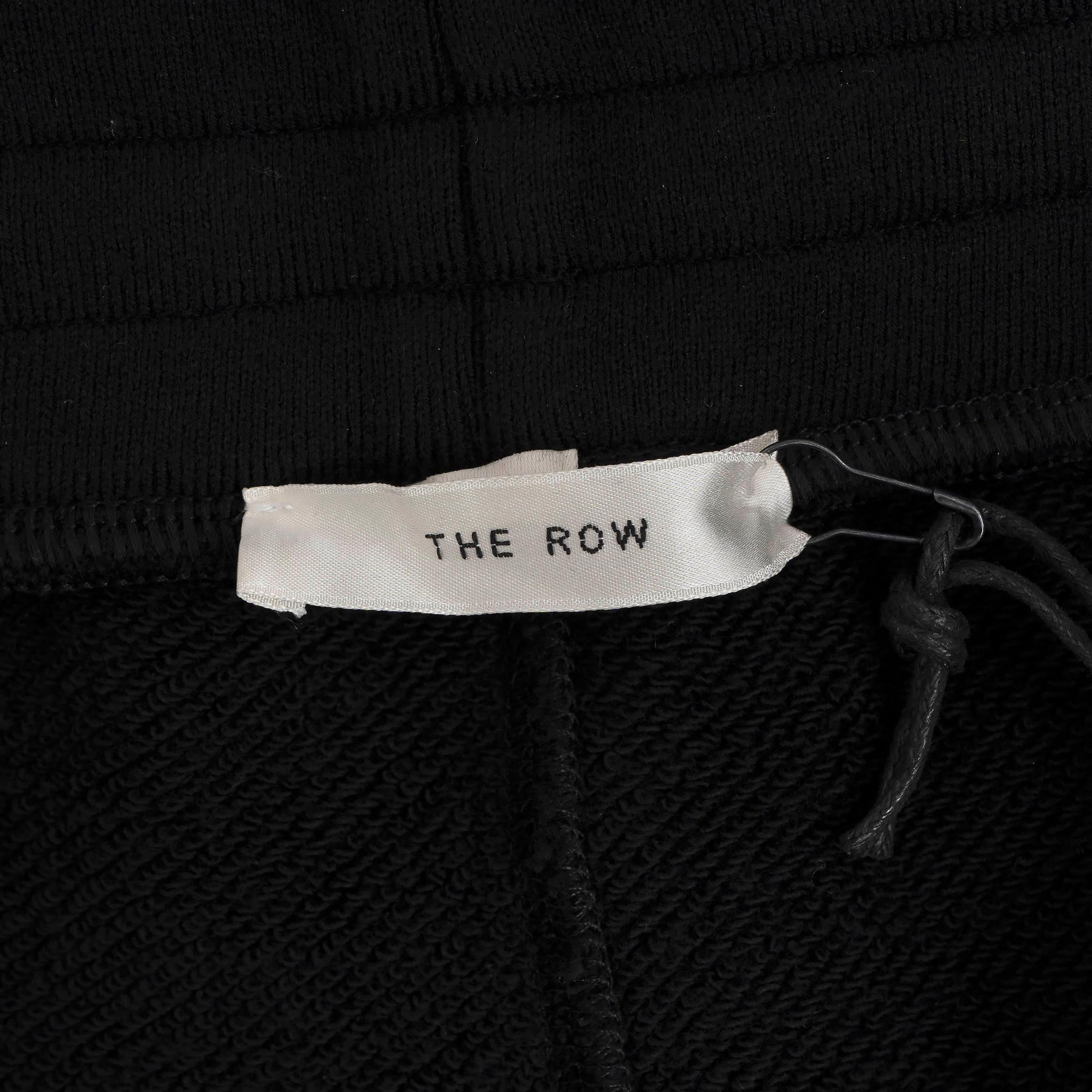 Women's THE ROW black cotton jersey DESAYA Sweatpants Pants M For Sale