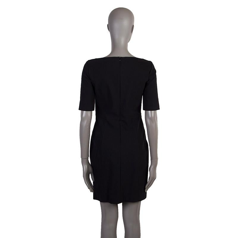 black short sleeve sheath dress