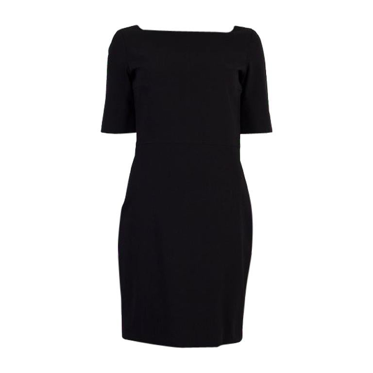 THE ROW black cotton SHORT SLEEVE SHEATH Dress 4