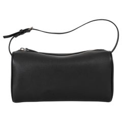 THE ROW black grained leather '90S Pochette Bag