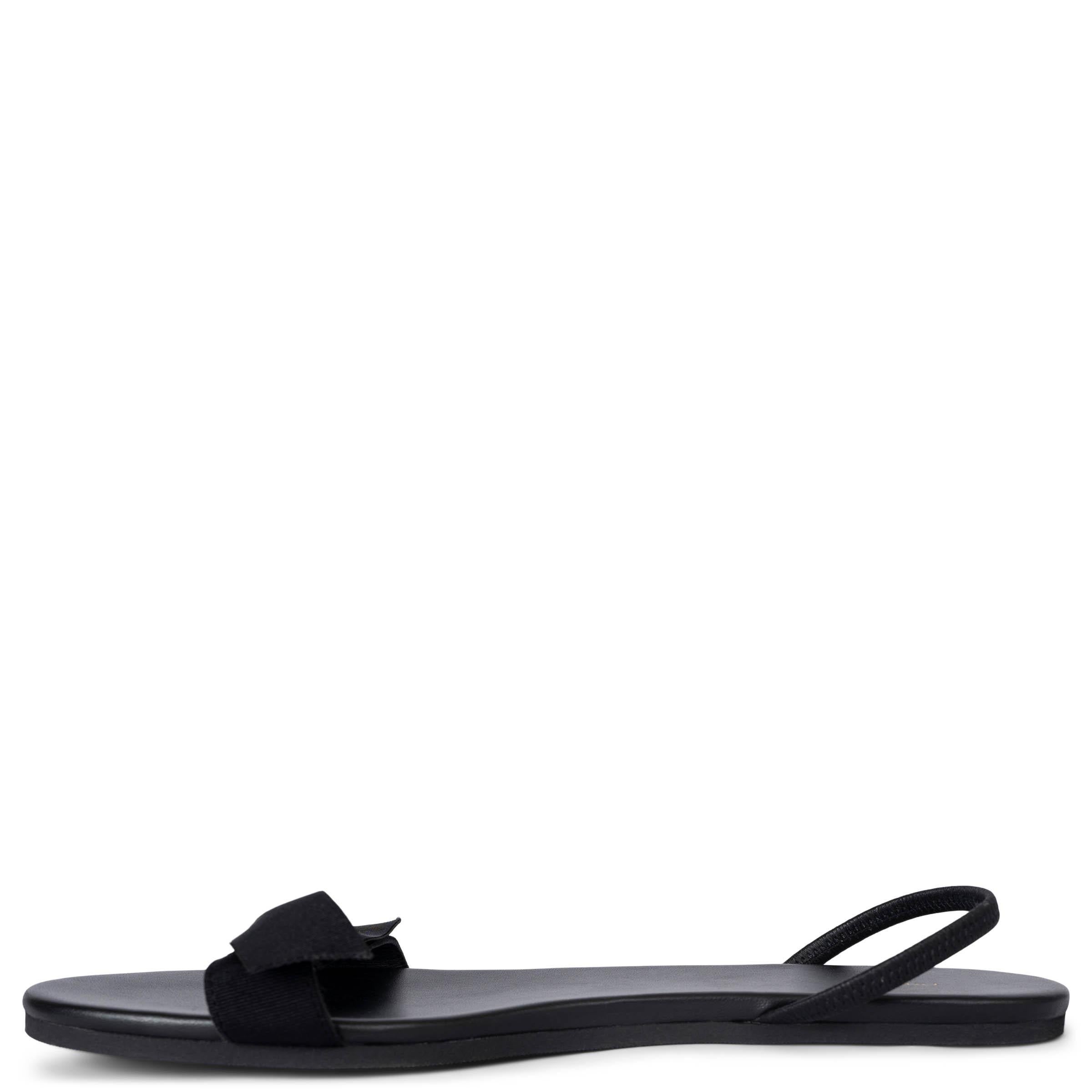 Black THE ROW black grosgrain BOW Slinback Flat Sandals Shoes 38 fit 38.5 For Sale