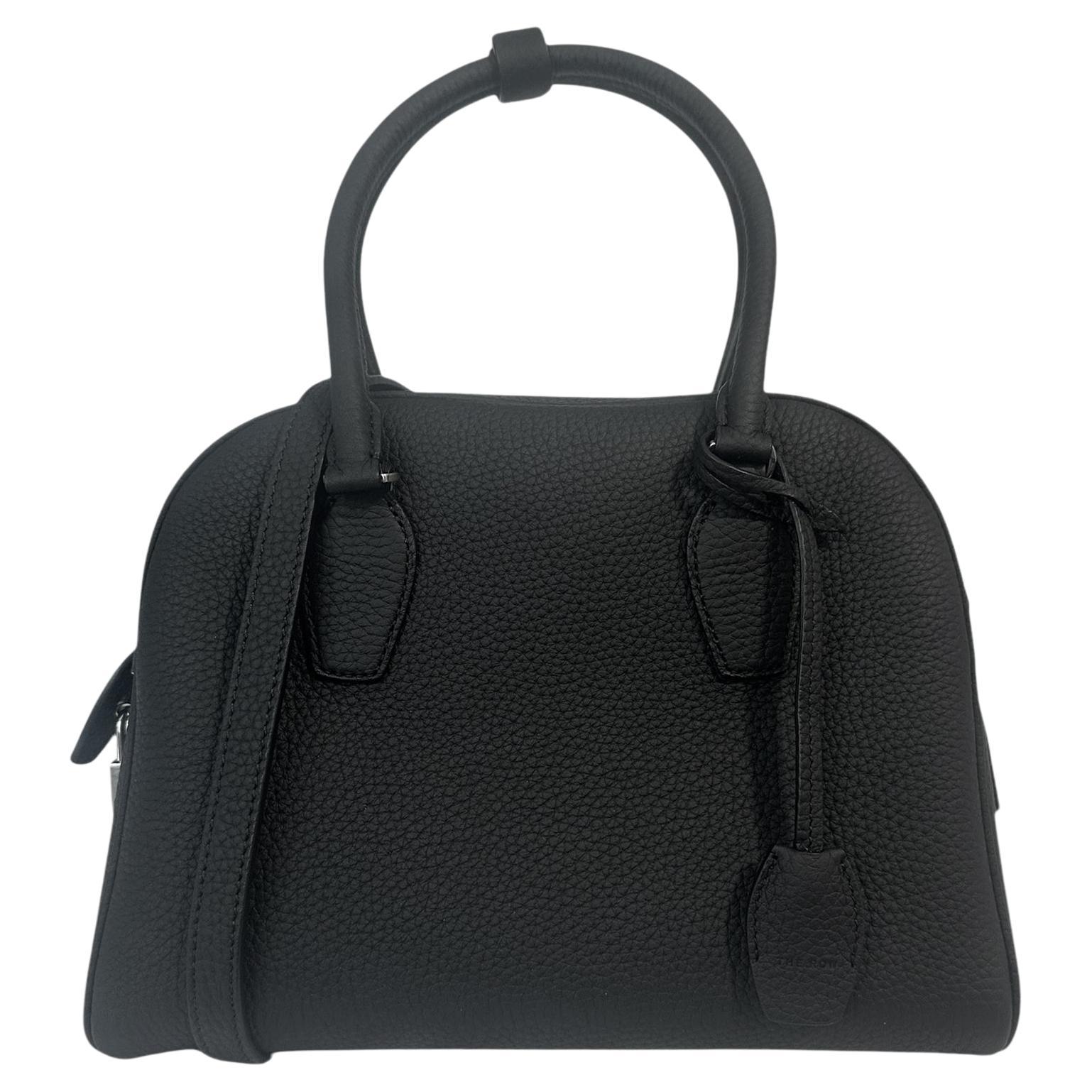 The Row Borsa Tote in pelle testurizzata India 10 nera con tracolla