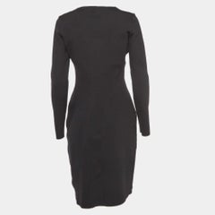 The Row Black Jersey V-Neck Mini Dress L