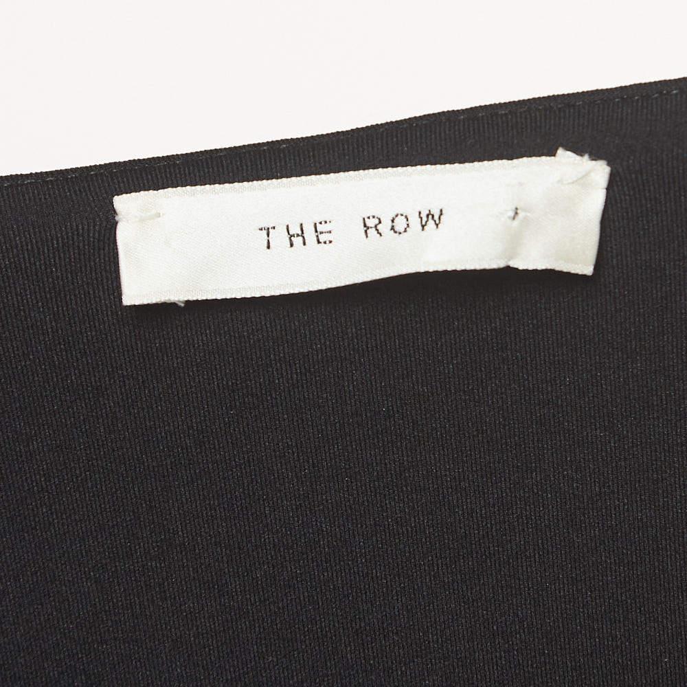 Women's The Row Black Jersey V-Neck Mini Dress L For Sale