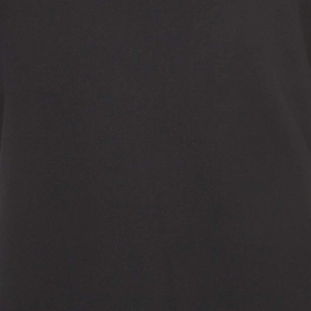 The Row Black Jersey V-Neck Mini Dress L For Sale 1