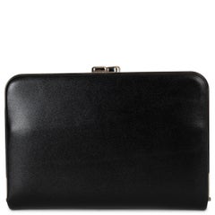 THE ROW black leather 2022 MINAUDIÈRE Clutch Bag