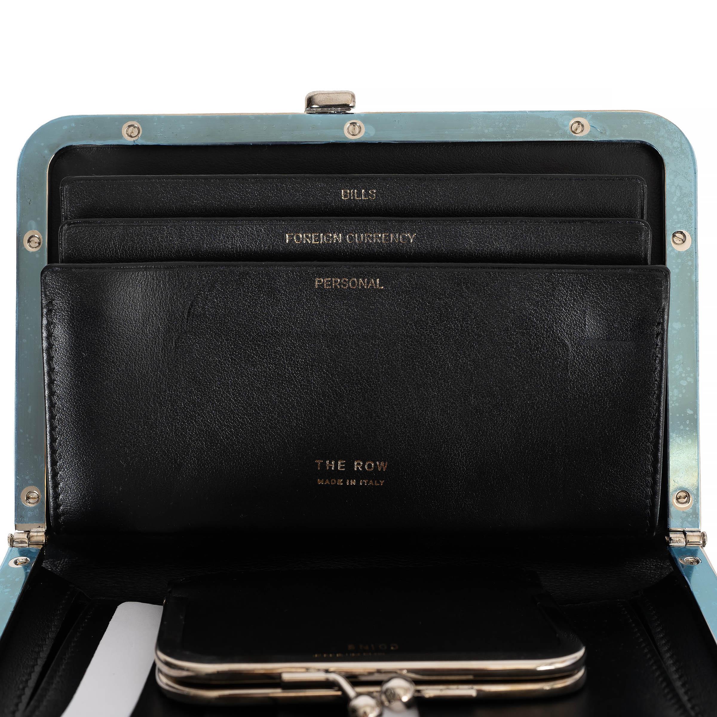 THE ROW black leather 2022 MINAUDIÈRE Clutch Bag For Sale 1
