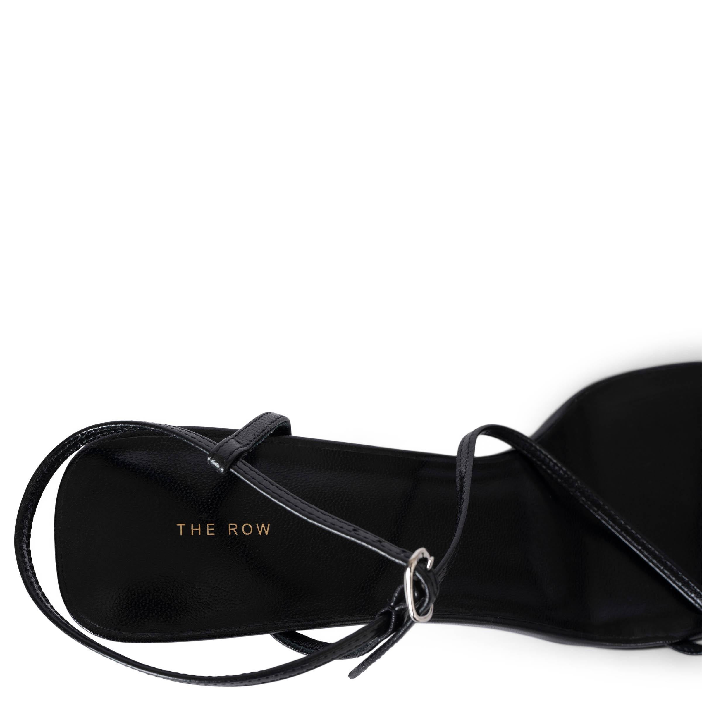 THE ROW black leather BARE Strappy Sandals Shoes 38 For Sale 1