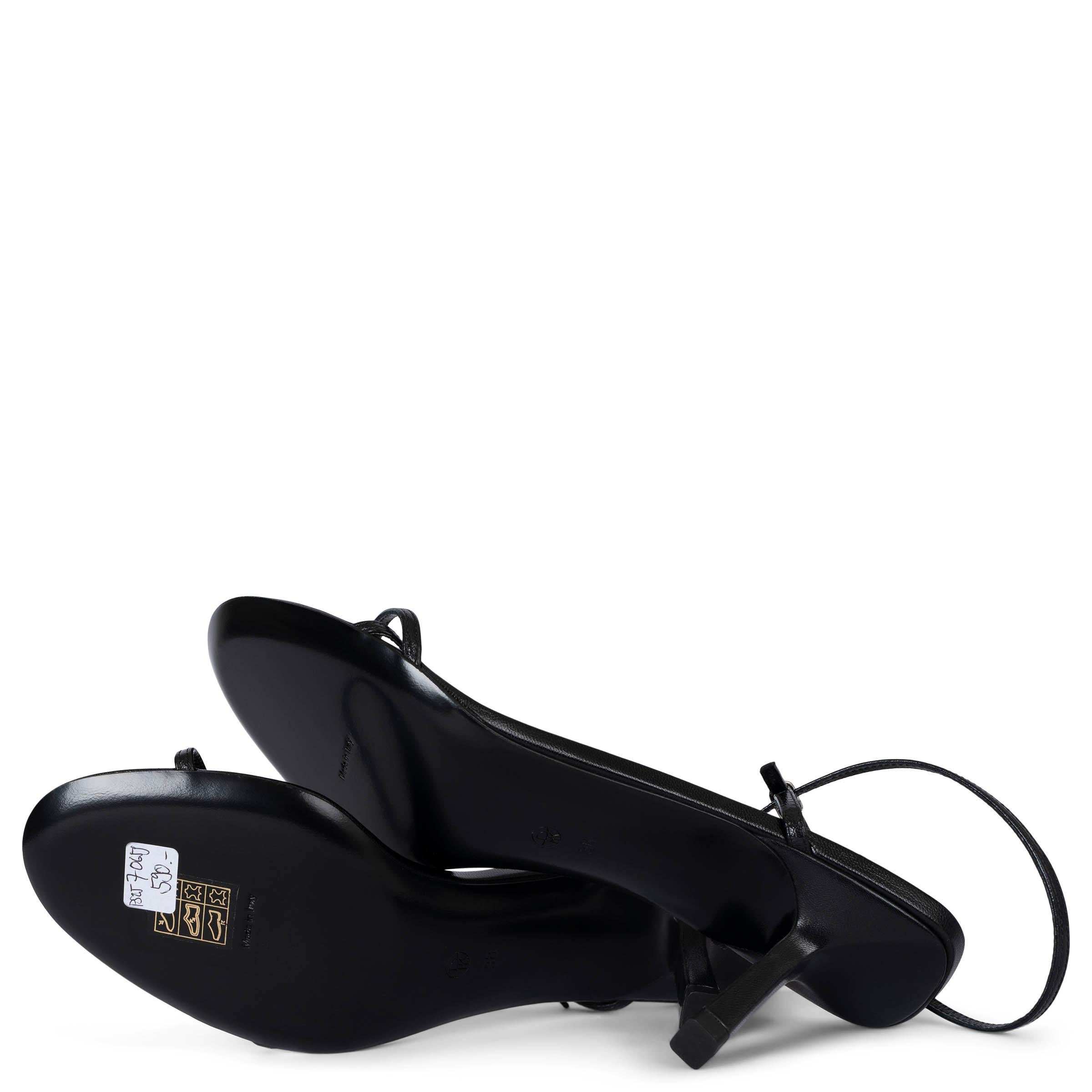 THE ROW black leather BARE Strappy Sandals Shoes 38 For Sale 2