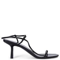 THE ROW black leather BARE Strappy Sandals Shoes 38