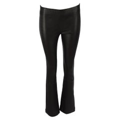 The Row Schwarze Lederhose mit Stiefelschliff Größe S