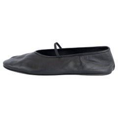 THE ROW Ballerine ELASTIC in pelle nera 38,5