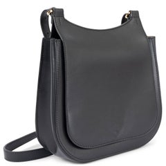 THE ROW black leather HUNTINGTON 7 Crossbody Bag