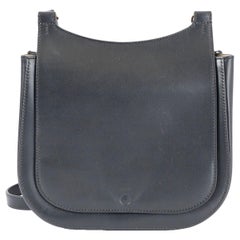 THE ROW black leather HUNTINGTON 7 Crossbody Bag