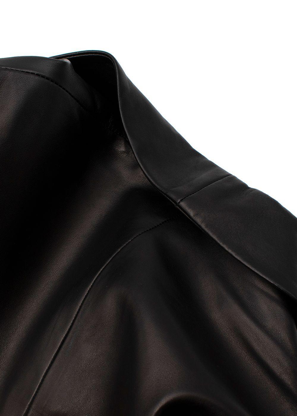 The Row Black Leather Jacket - US 6 For Sale 3