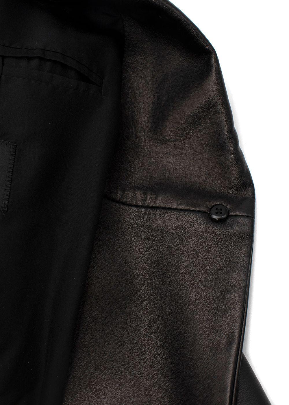 The Row Black Leather Jacket - US 6 For Sale 1
