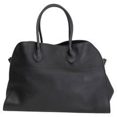 THE ROW black leather MARGAUX 15 SOFT TOTE Bag