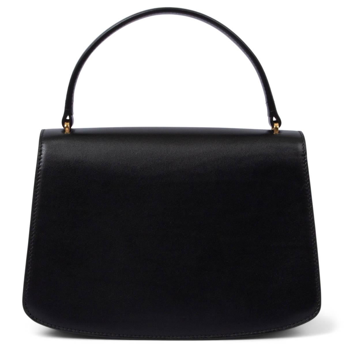 THE ROW black leather SOFIA 8.75