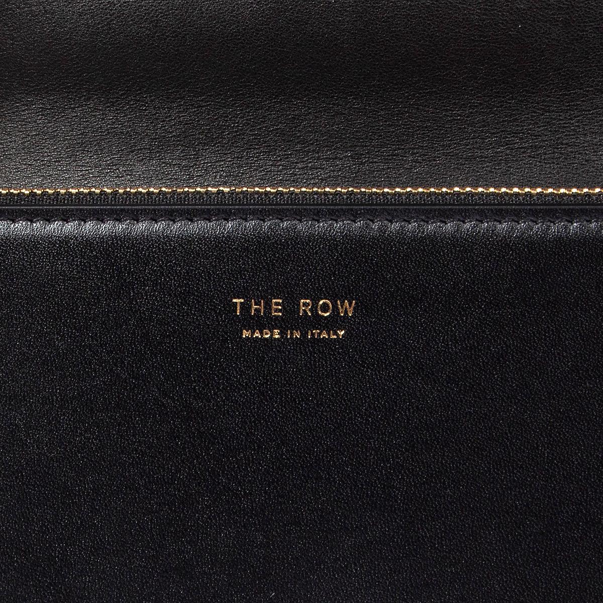 THE ROW black leather SOFIA 8.75