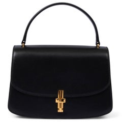 THE ROW black leather SOFIA 8.75" Tope Handle Bag