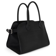 THE ROW black leather SOFT MARGAUX 10 Tote Bag