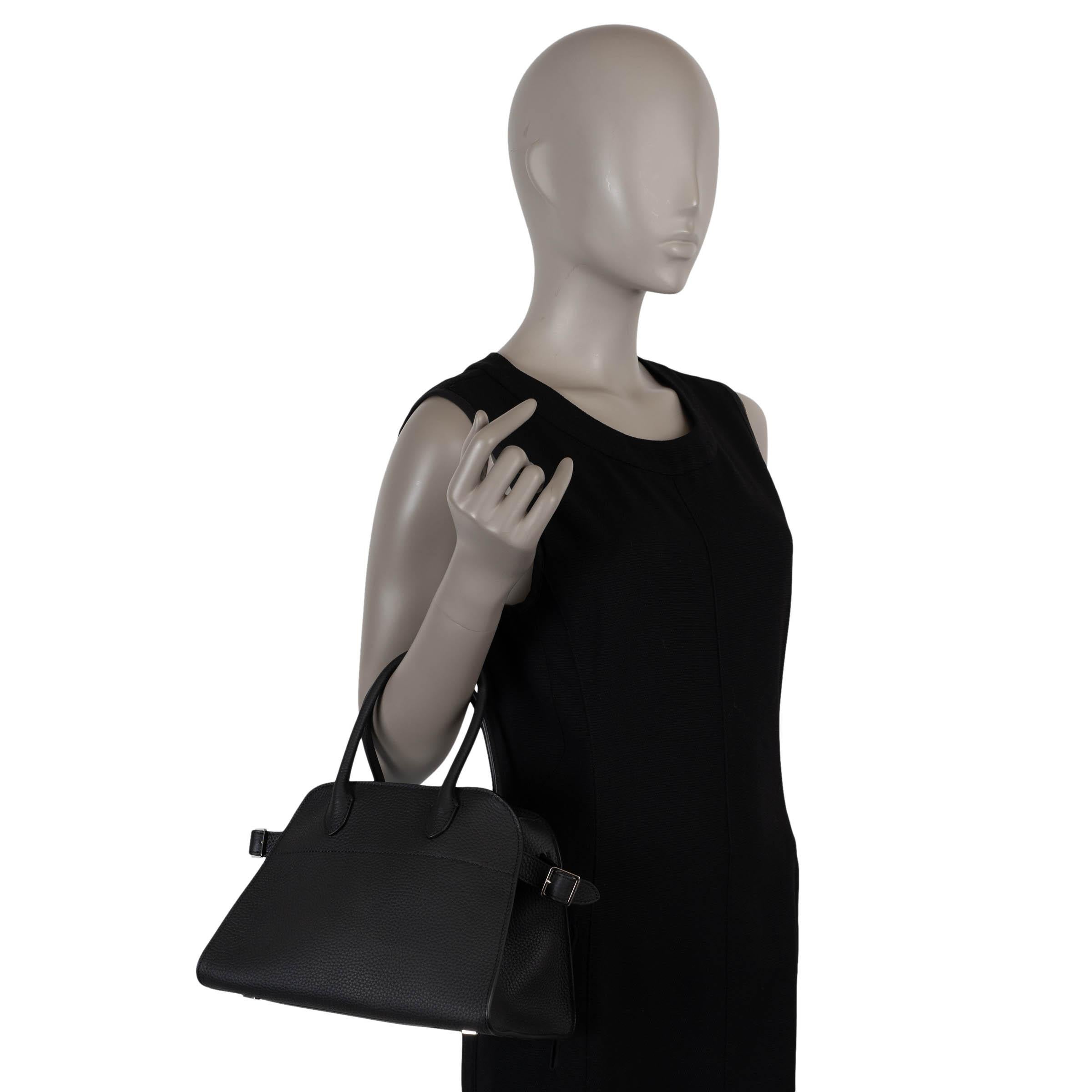 The Row Borsa Tote SOFT MARGAUX 10 in pelle nera in vendita 4