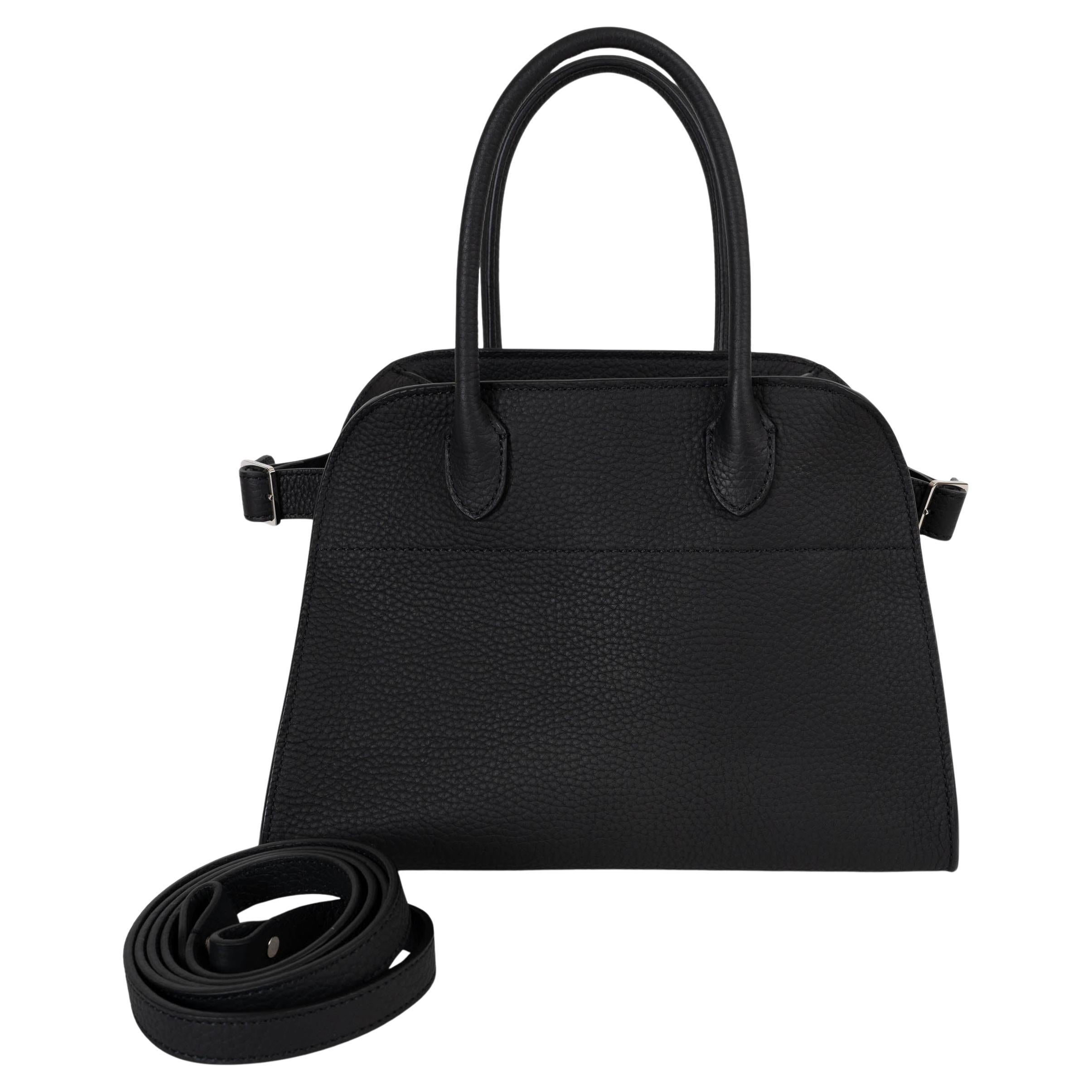 The Row Borsa Tote SOFT MARGAUX 10 in pelle nera