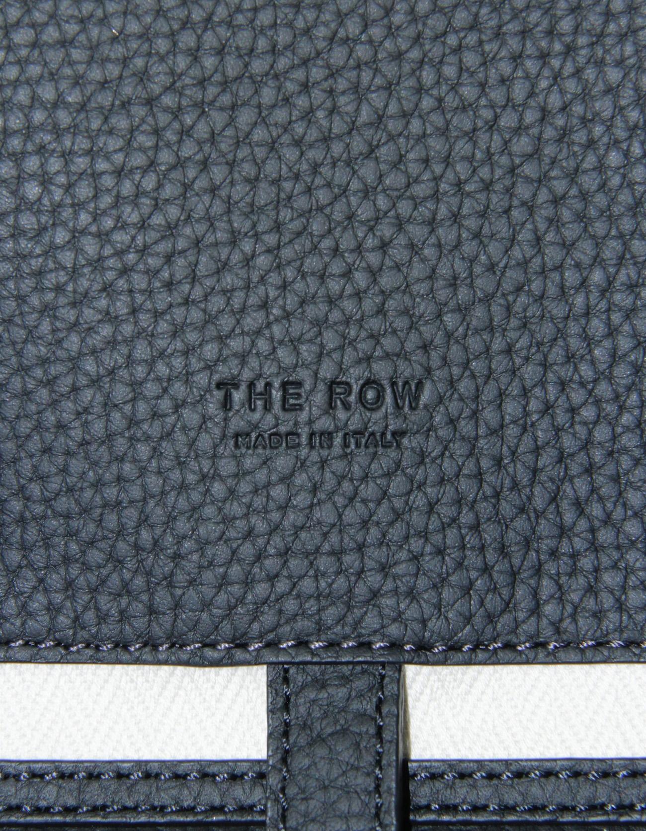 The Row Black Leather Soft Margaux 12 Bag w/ Strap 4