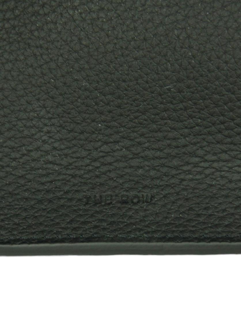 The Row Black Leather Soft Margaux 12 Bag w/ Strap 5