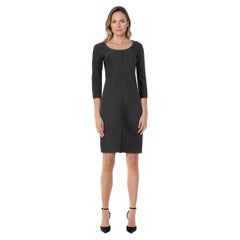 The Row - Vestito midi nero a mezza manica taglia S