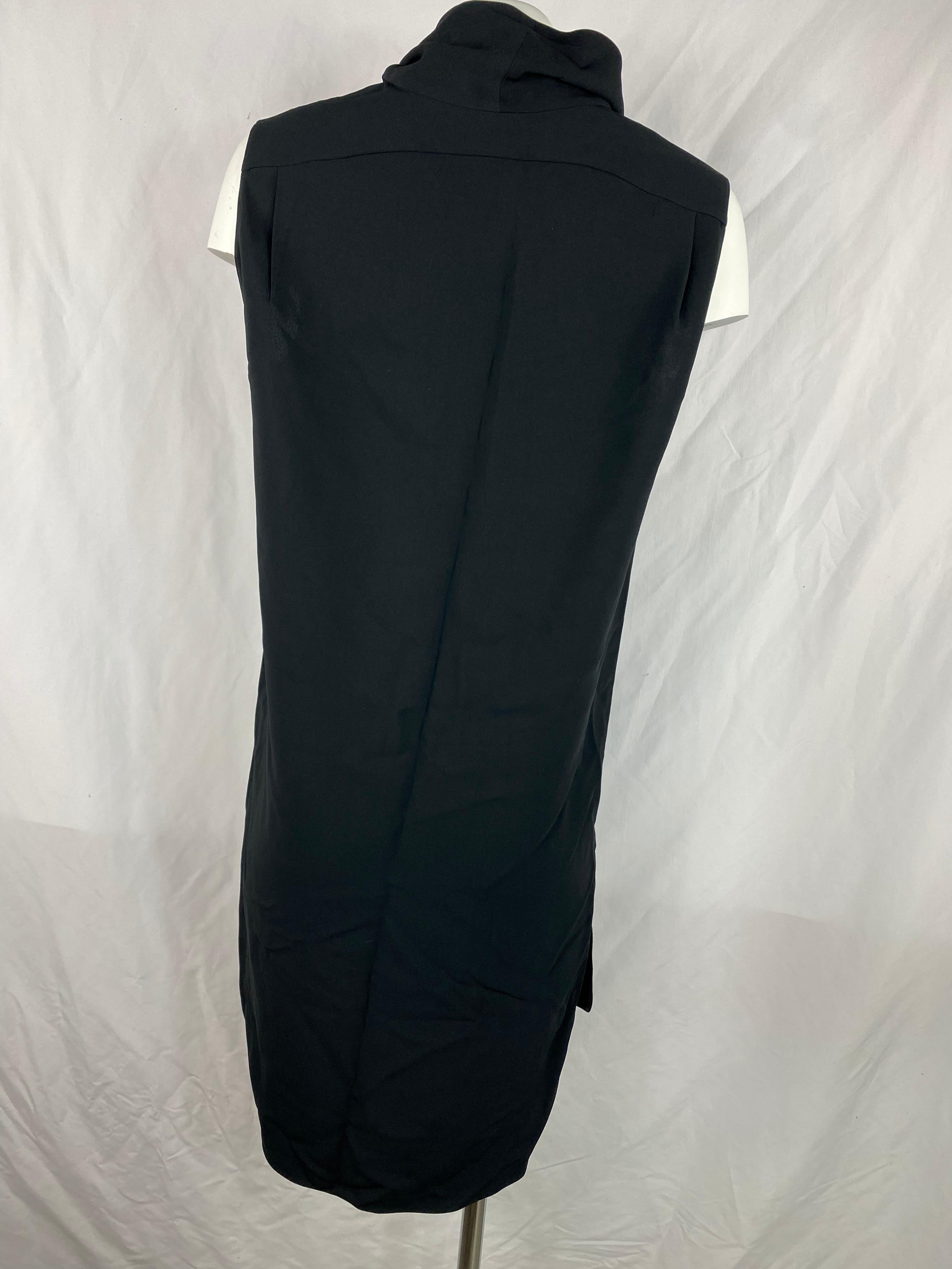 The Row Black Midi Dress, Size Medium In Excellent Condition For Sale In Beverly Hills, CA