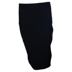 The Row, black midi pencil skirt