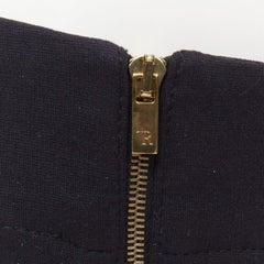 THE Row - Pantaloni legging neri in cotone modale con doppia cerniera dorata XSXS