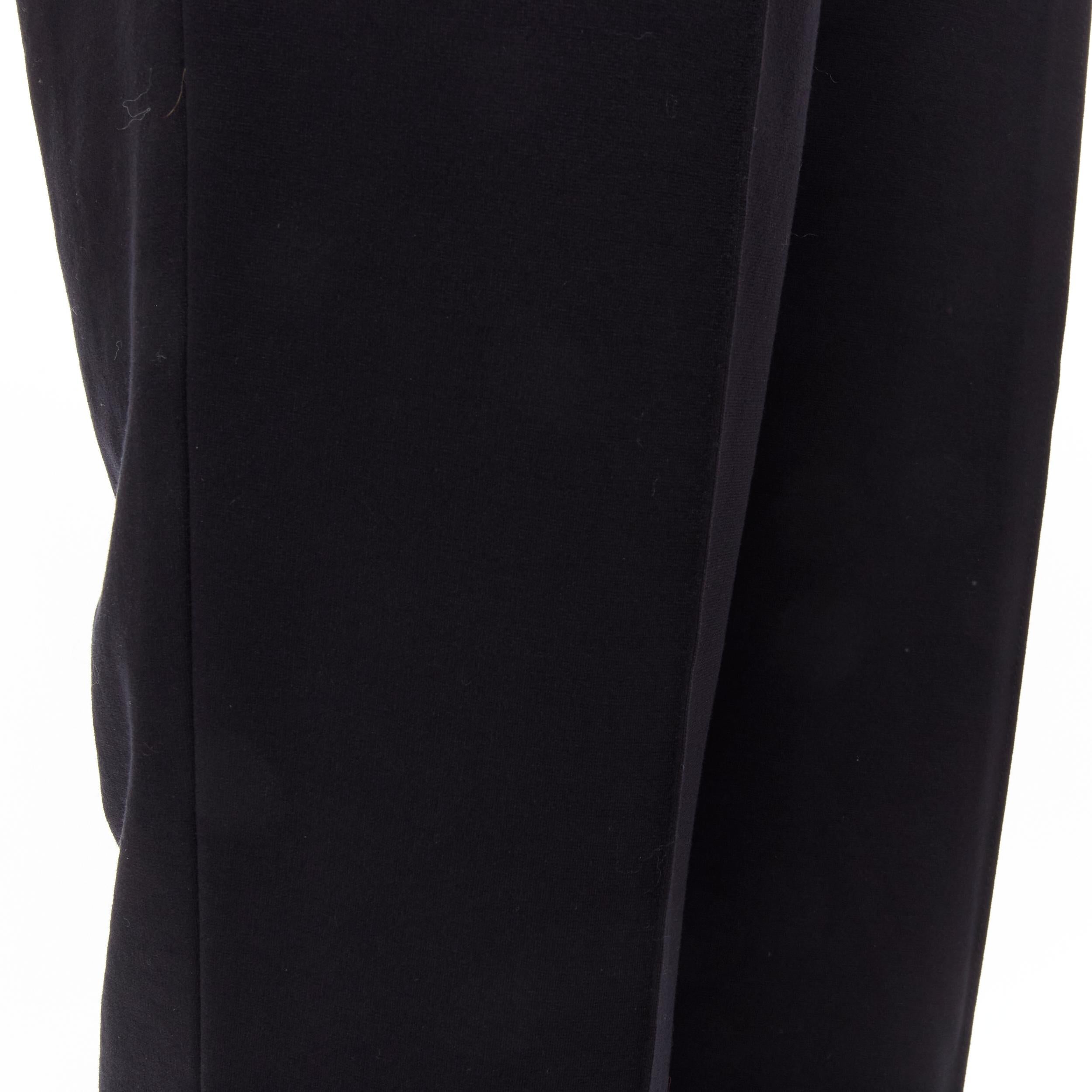 THE ROW black modal cotton dual gold zipper minimal legging pants XSXS For Sale 1