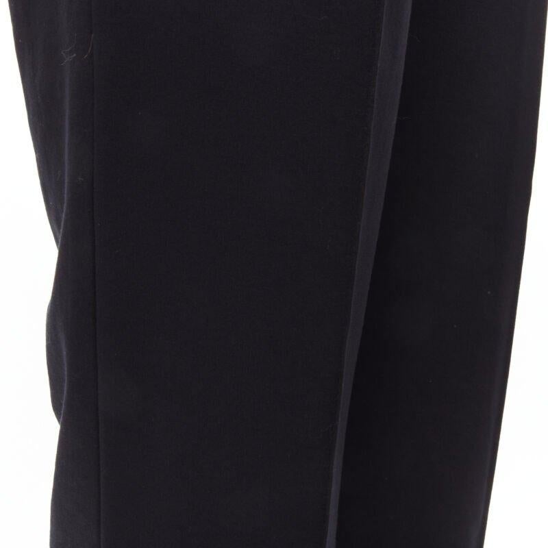 THE ROW black modal cotton dual gold zipper minimal legging pants XSXS For Sale 3