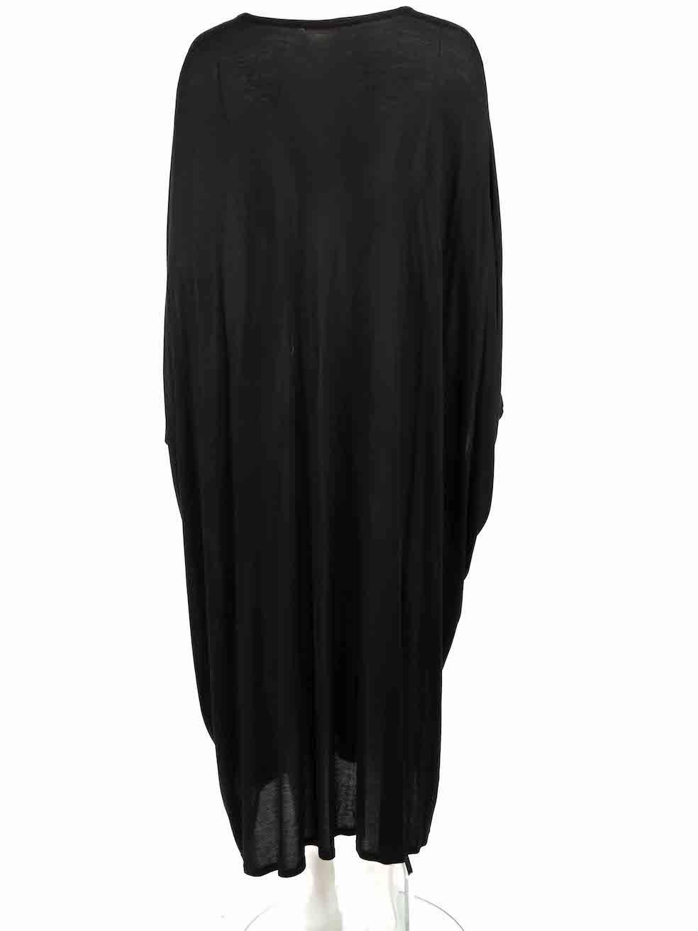 The Row Black Oversized Batwing Sleeves Dress Size L In Good Condition For Sale In London, GB