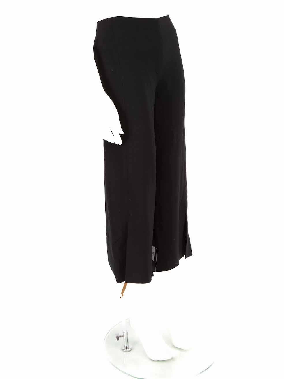 CONDITION is Never worn, with tags. No visible wear to trousers is evident on this new The Row designer resale item.
 
 
 
 Details
 
 
 Paber model
 
 Black
 
 Viscose
 
 Wide leg trousers
 
 Cropped length
 
 Slit on leg hem
 
 High rise
 
 Side