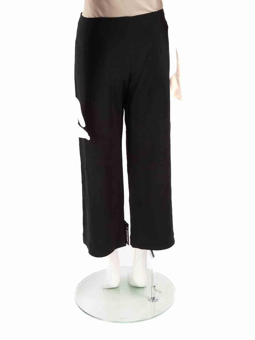 The Row Black Paber Wide Leg Crop Trousers Size L In New Condition For Sale In London, GB