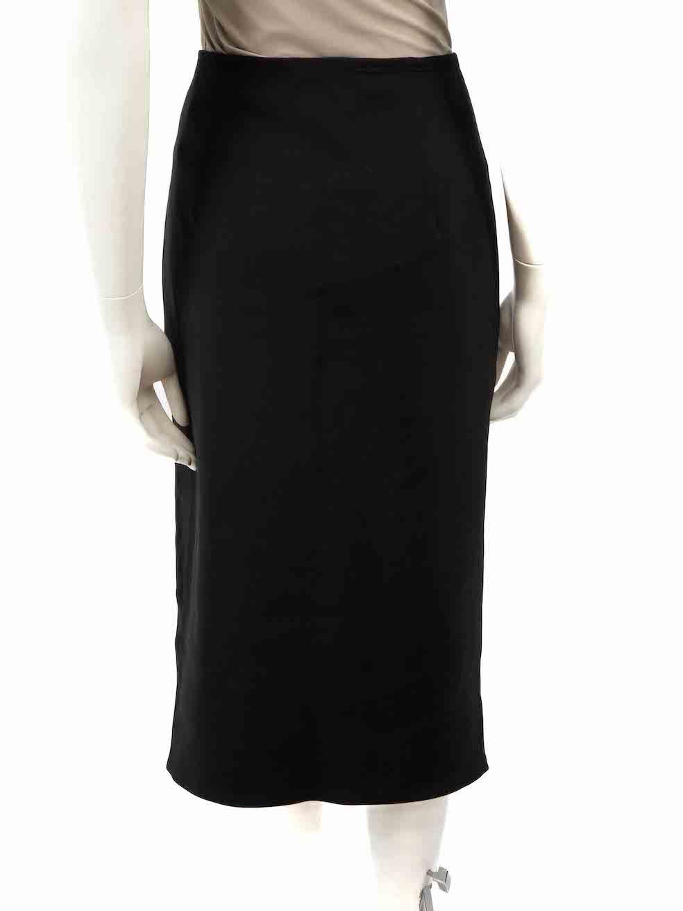 The Row Black Rabina Knee Length Pencil Skirt Size L In New Condition For Sale In London, GB