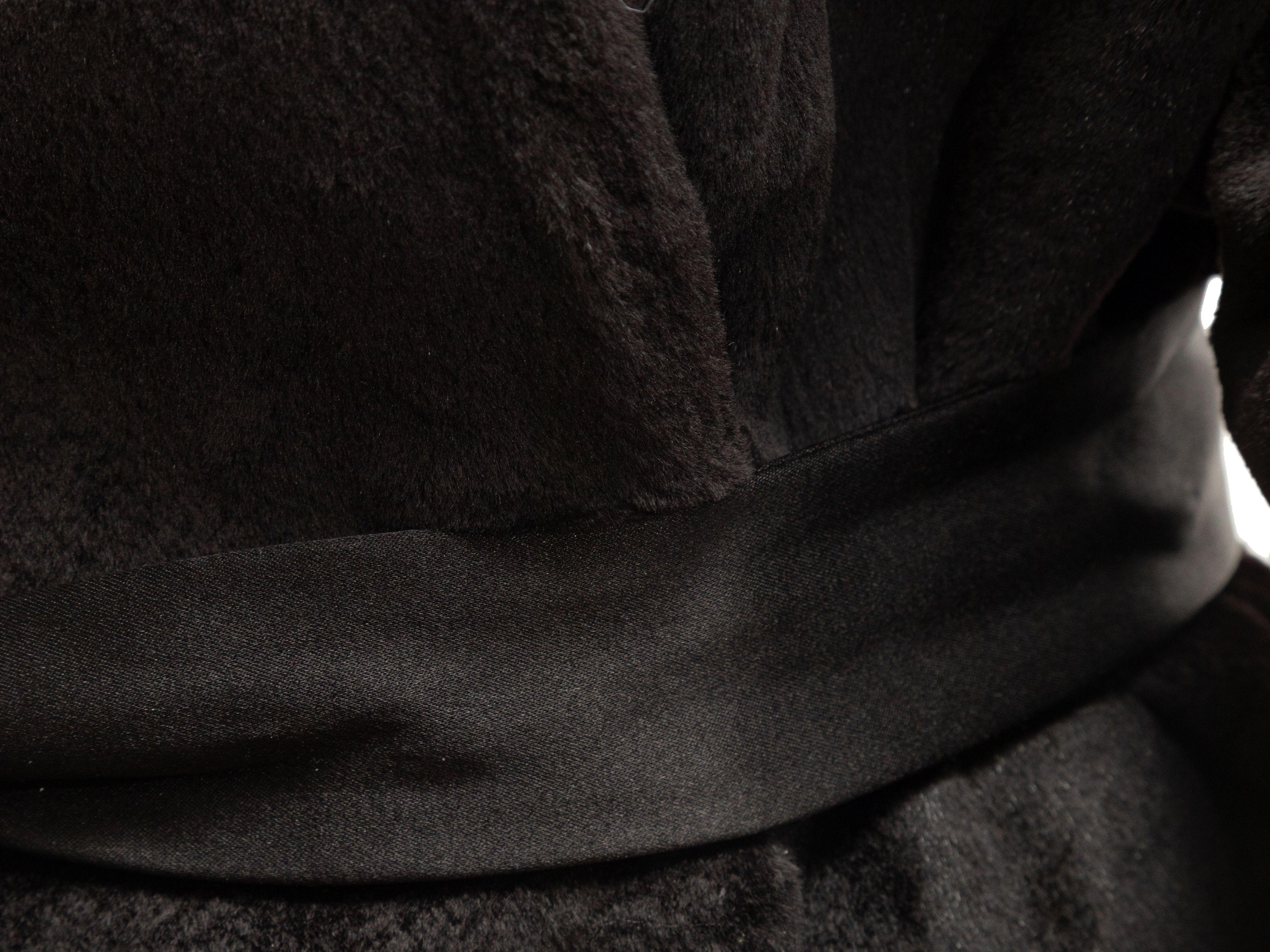 The Row Black Sheared Mink Wrap Jacket 1