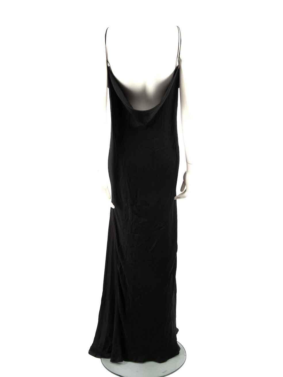 The Row Black Silk Cowl Neckline Maxi Dress Size M In Good Condition For Sale In London, GB