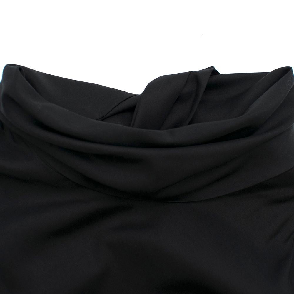 The Row Black Silk Tie Neck Sleeveless Dress SIZE 2 1
