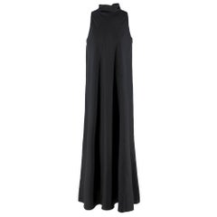 The Row Black Silk Tie Neck Sleeveless Dress SIZE 2