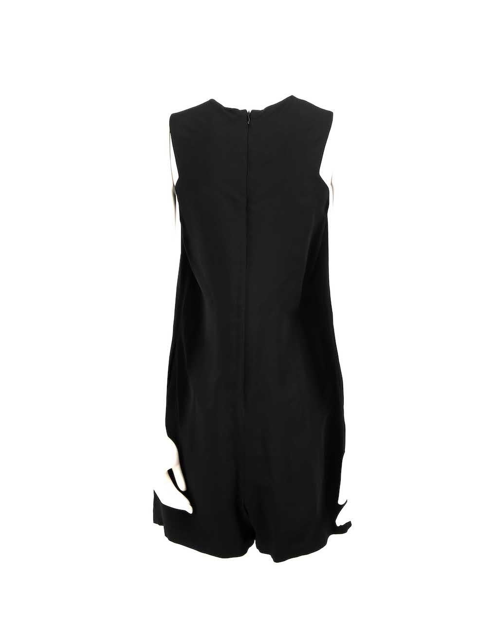 The Row Black Sleeveless Crew Neck Playsuit Size M In Good Condition For Sale In London, GB