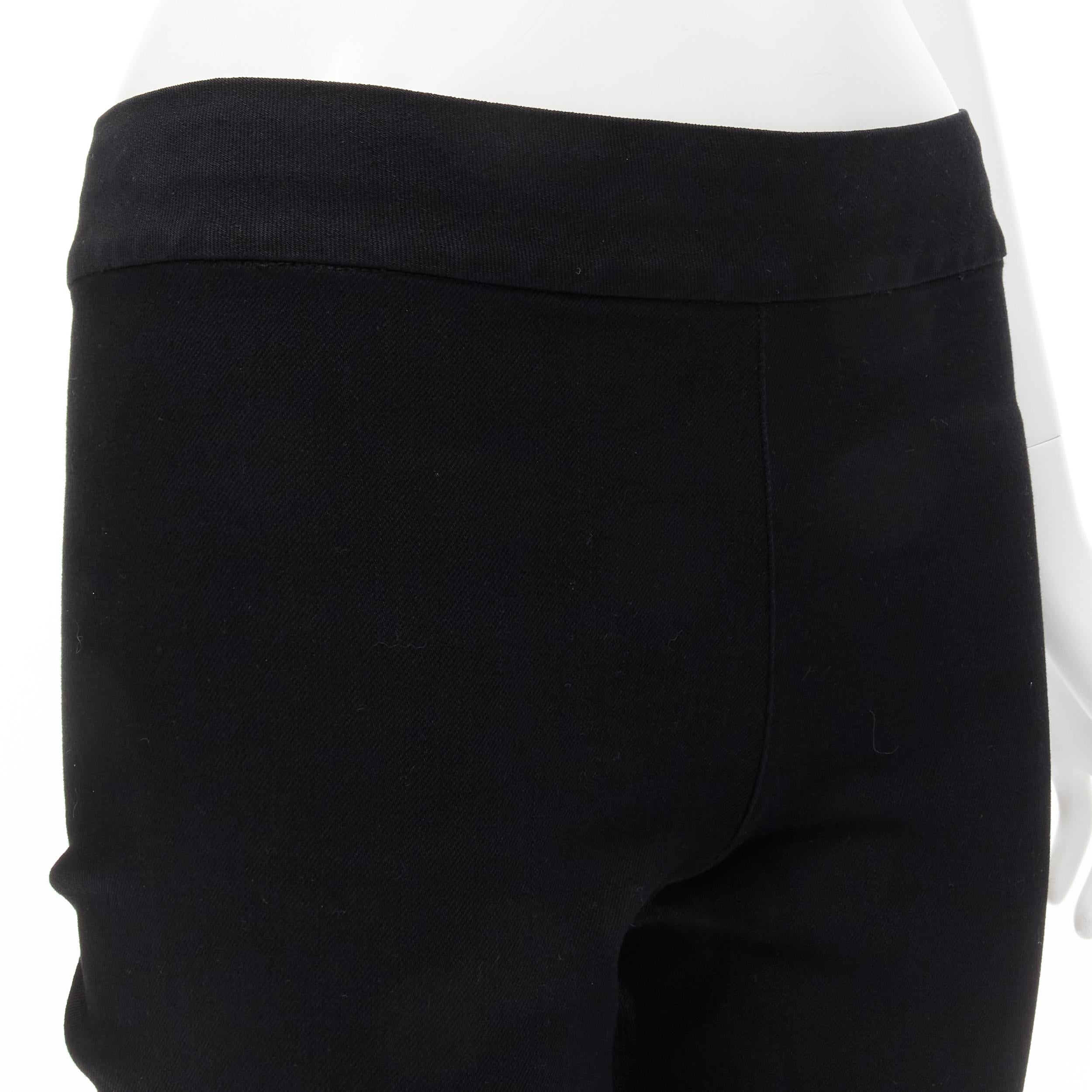 THE ROW black soft cotton stretch fit minimal legging pants S 
Reference: MELK/A00085 
Brand: The Row 
Material: Cotton 
Color: Black 
Pattern: Solid 
Extra Detail: Stretch fit. 
Made in: USA 

CONDITION: 
Condition: Excellent, this item was