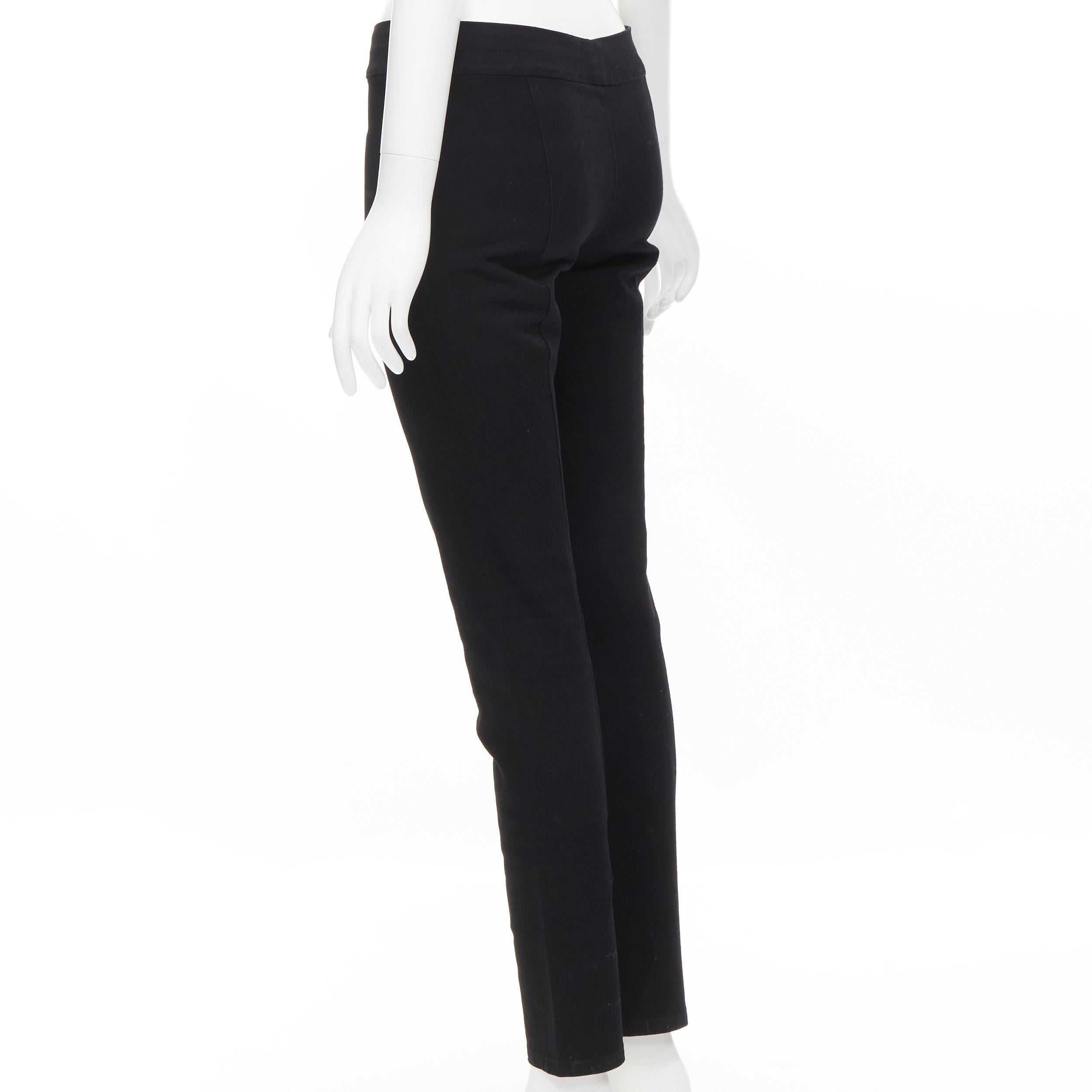 THE ROW black soft cotton stretch fit minimal legging pants S For Sale 1