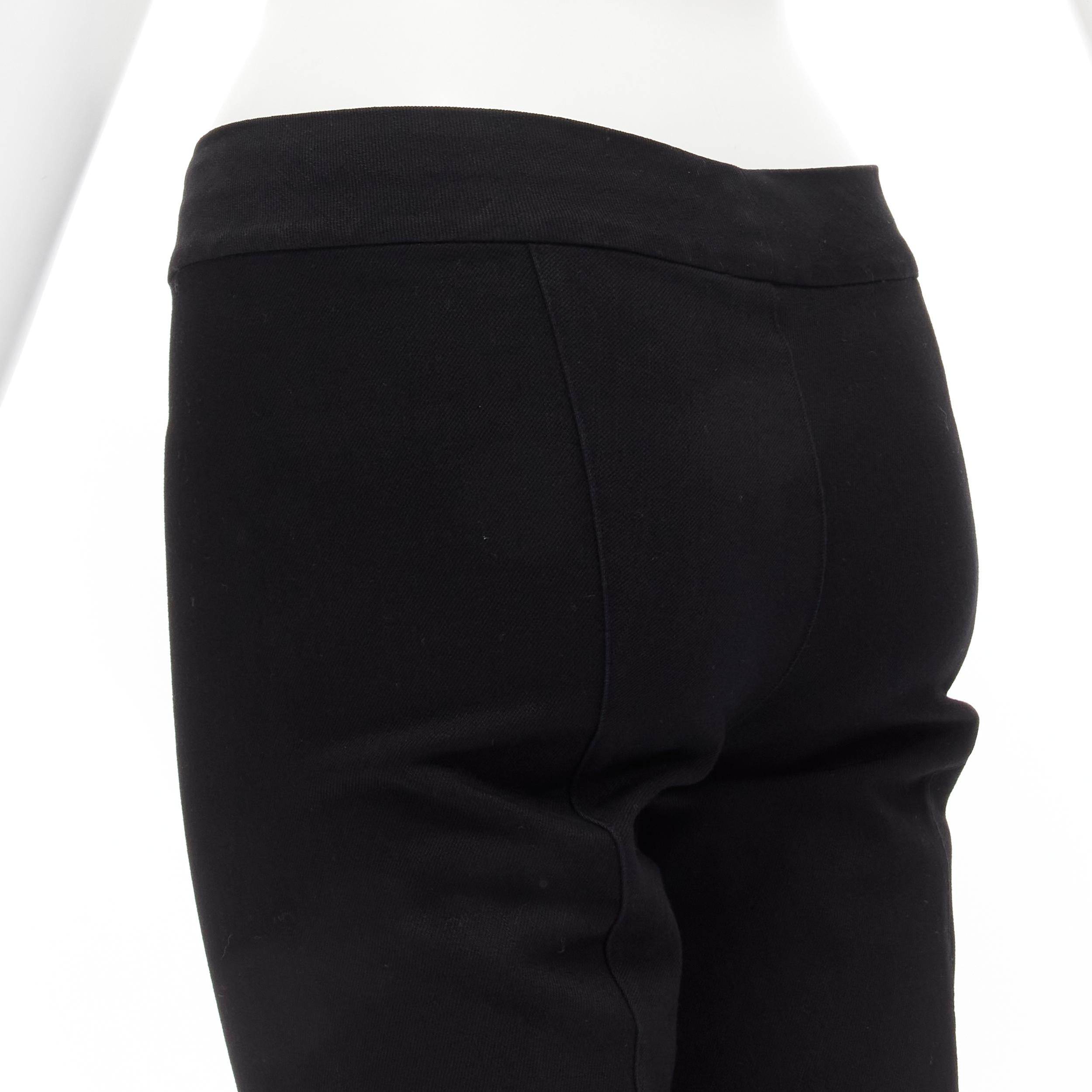 THE ROW black soft cotton stretch fit minimal legging pants S For Sale 2